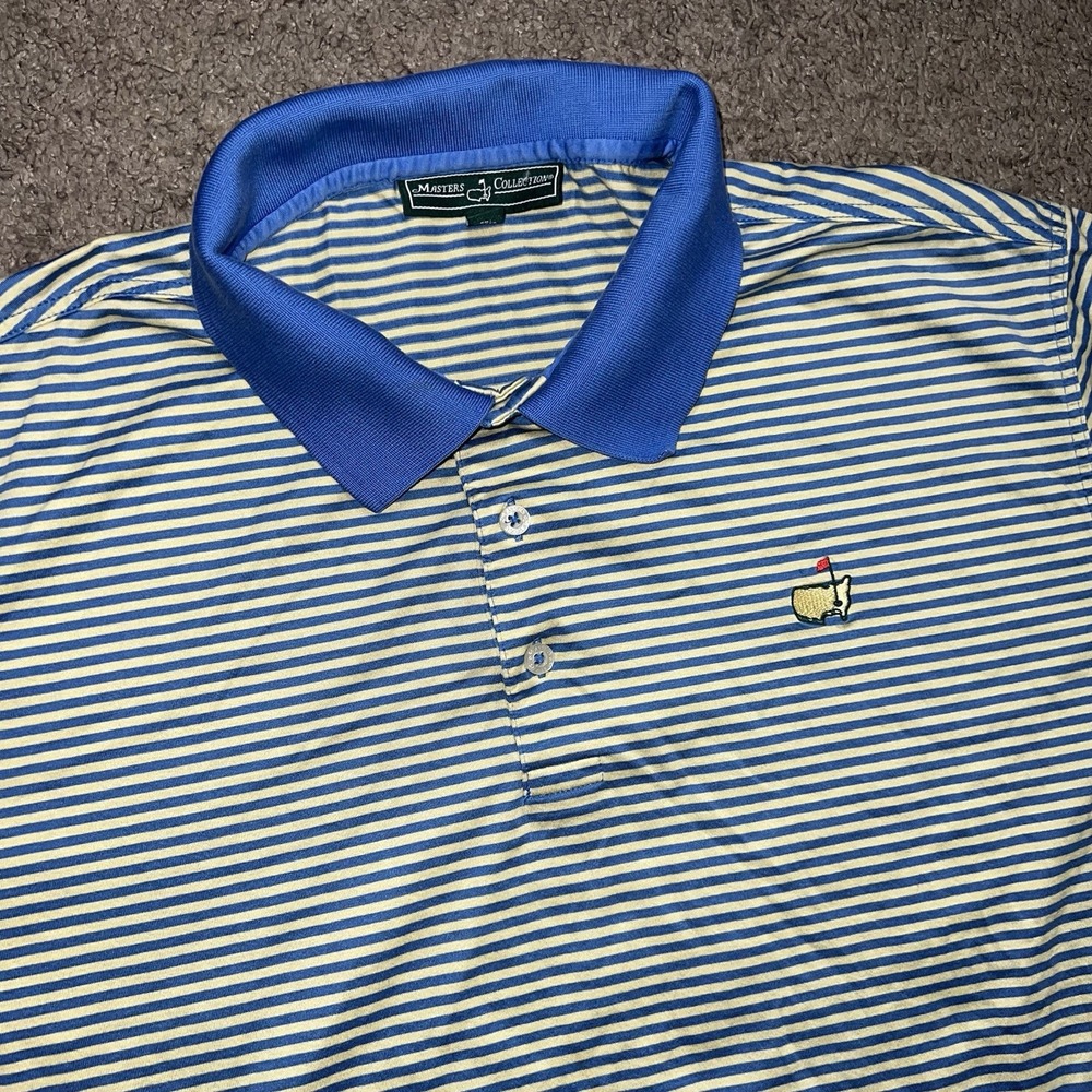 Masters Collection Polo Shirt Mens XL Stripe Golf Masters Tour